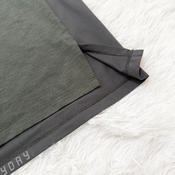 Men Lululemon Always Agile Short Sleeve Shirt Graphite Grey and Green - Picture 9 of 9